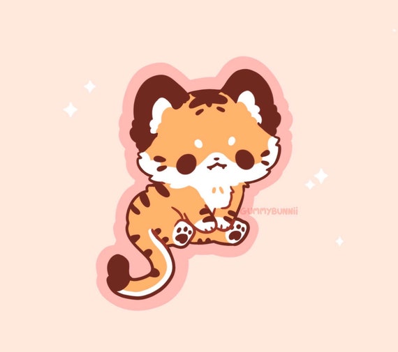 Kawaii Tiger Sticker Pegatinas Lindo Corte de calcomanía - México