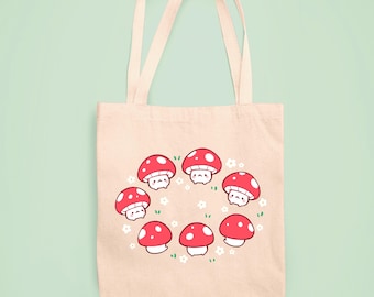 Mushrrom Fairy circle Tote Bag