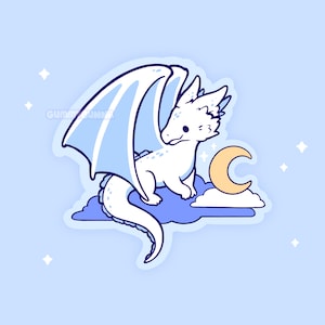 Starry Dragon Matte Vinyl Sticker Celestial Dragon Sticker for Laptops Water Bottles & Journals Fantasy Sticker for Mythical Creatures Lover