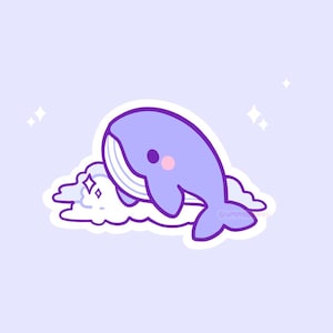 Starry Whale Sticker - Stickers - Cute - Decal cut
