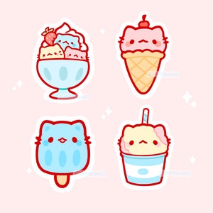 Frozen cat treat Sticker Pack - Stickers - Cute - Decal cut