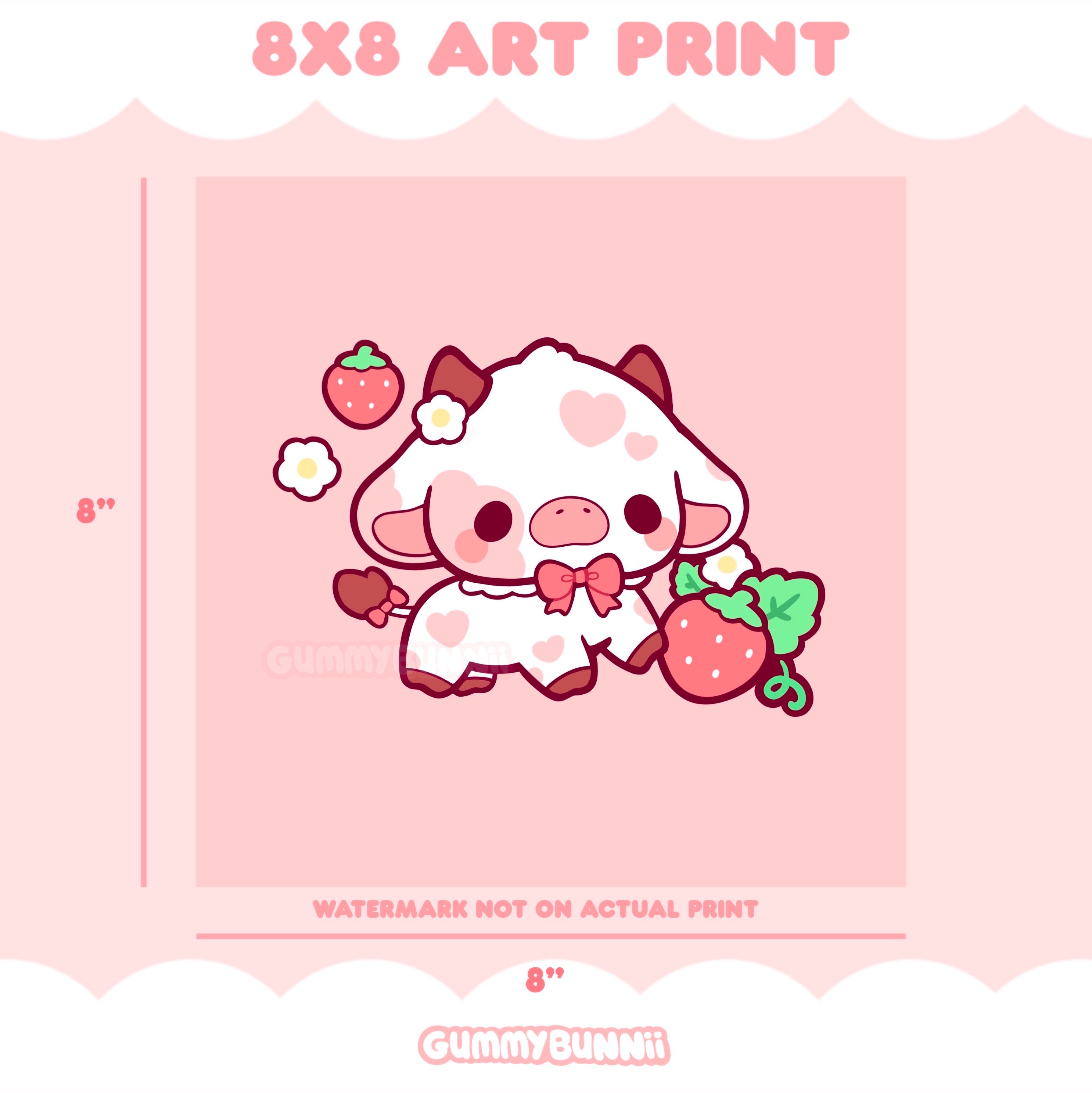 How to Draw Cute Strawberry Cow! 🐮 