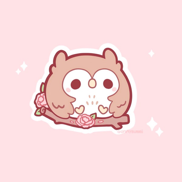 Kawaii Owl matte Vinyl Sticker - Stickers - Cute - Decal cut