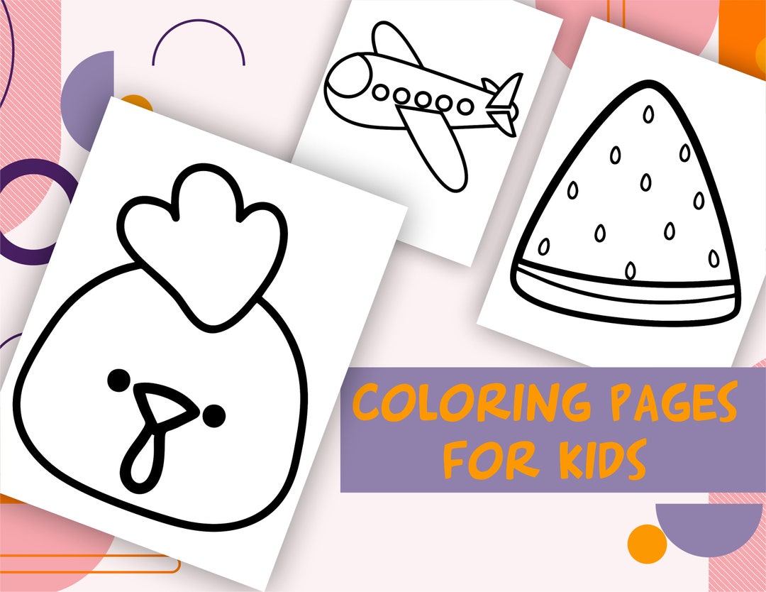 Easy Coloring Pages for Kids, Toddlers, Preschoolers, Homeschool ...