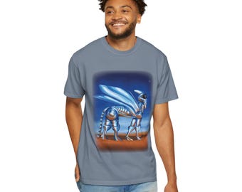 Koszulka SciFi Robot Lamassu ze skrzydłami