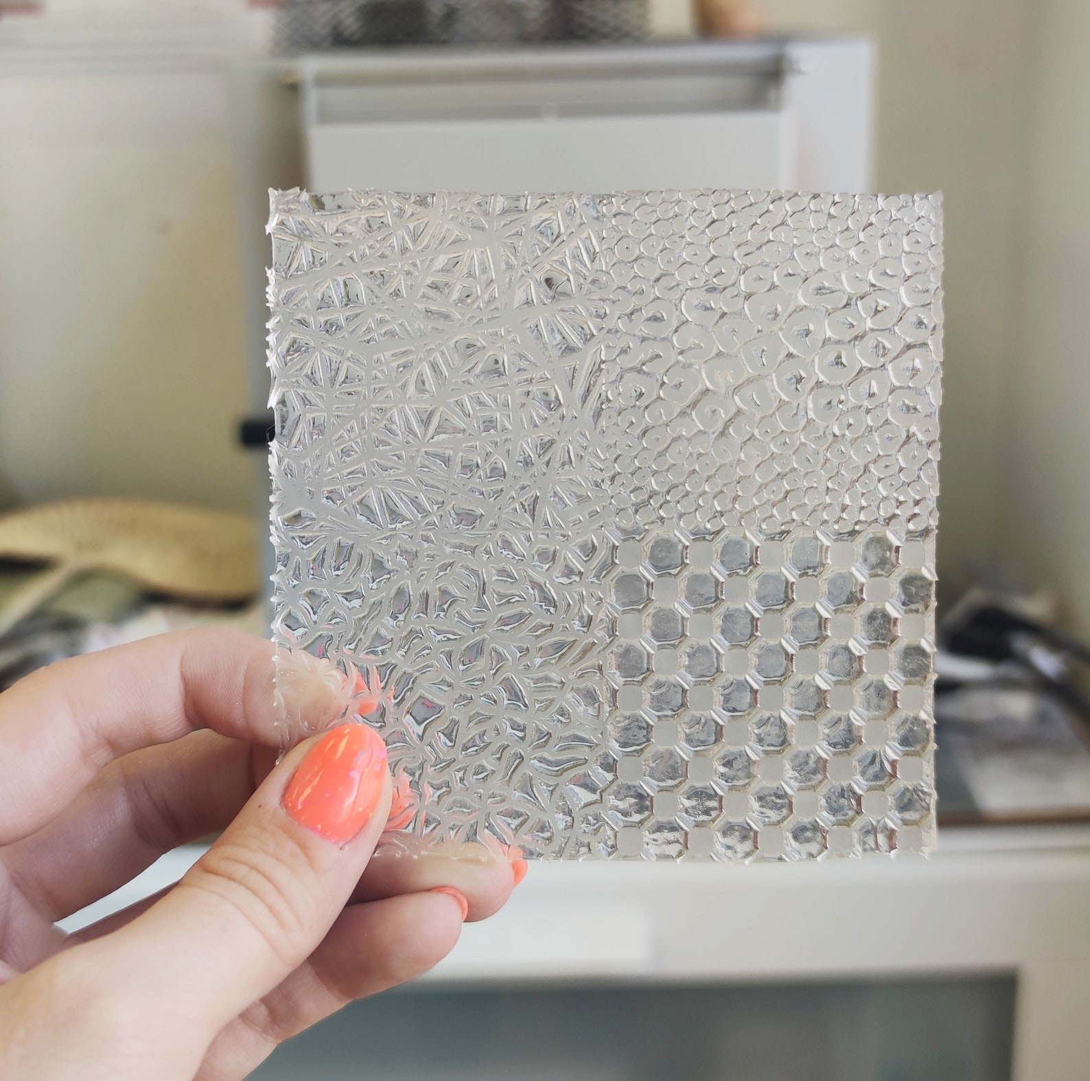 Polymer clay texture mat Rubber texture sheet metalclay Etsy