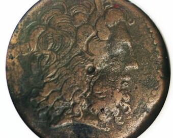 Ancient Egyptian bronze coin – VF NGC– Ptolemaic kingdom, Zeus-Ammon, Where two worlds meet