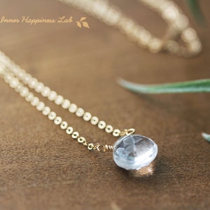 Rock crystal necklace, Quartz necklace, Clear crystal necklace, 14k Gold filled, Sterling silver