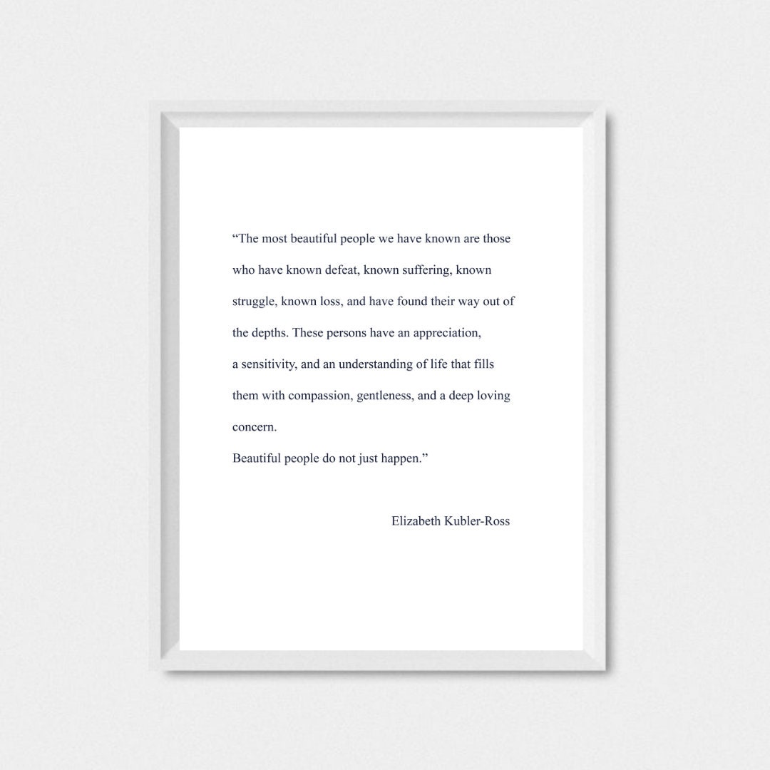 Elizabeth Kubler Ross Quote Typography Digital Print Quote | Etsy