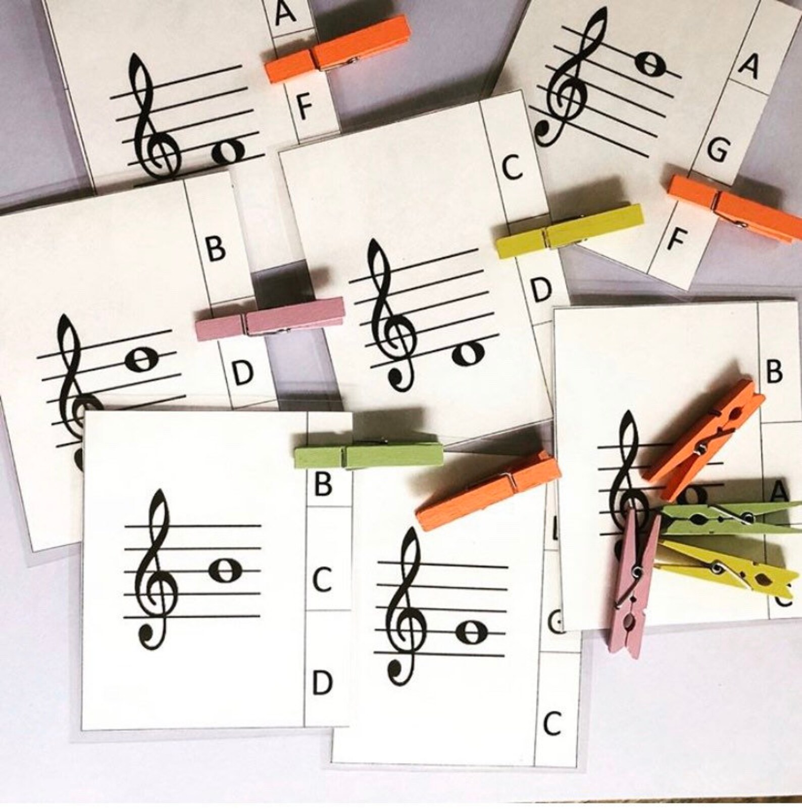 Music flashcards piano flashcards montessori music | Etsy