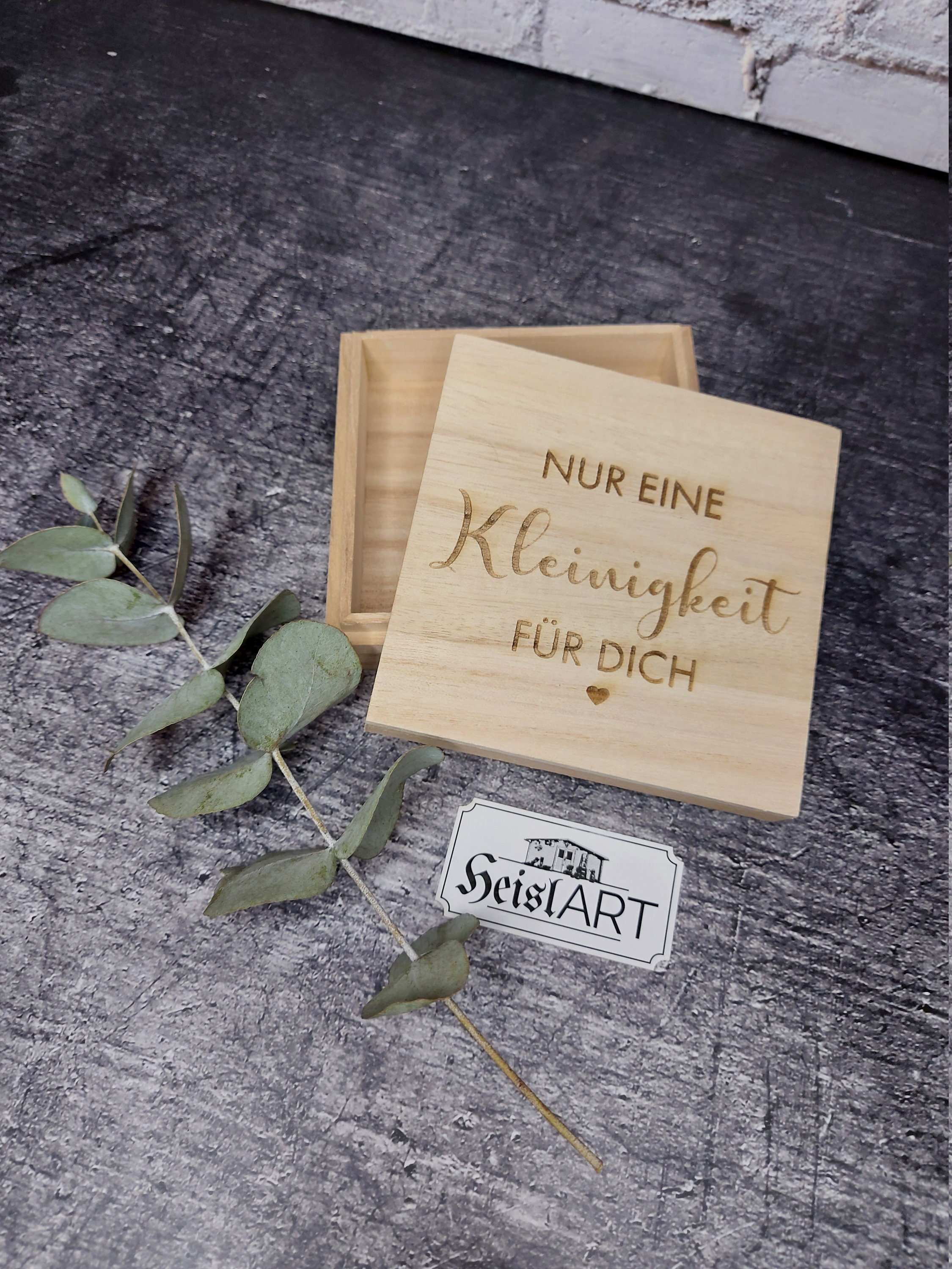 Gift box - Wooden box - Wooden box "Just a little something for you" - Gift - Friendship - Announcement - Family