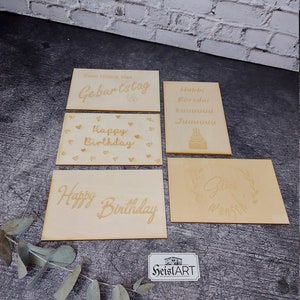 Holzpostkarten mit Geburtstagsmotiven - Geburtstag - Happy Birthday