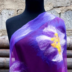 merino wool/wool scarf/felt scarf/women felted scarf /wedding scarf/ nuno felt scarf/ handmade women scarf/personalized gift/handmade scarf