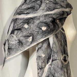 Autumn colors, felt scarf ,wool scarf,Nuno felt / felted scarf for women/ merino  wool/ wedding shawl