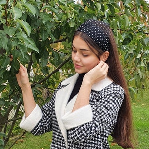 Dotted Headband for Girl, Handmade Head Covering, Handmade GIft for Girl, Church Accessory, Hair Accessory