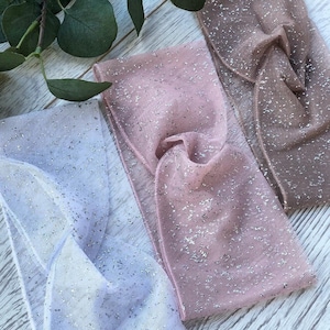 Glitter Headband, Summer Hair Accessory, Head Covering for Girl, Gift for Her, Hair Band, Unique Headband, Fashionable Hair Accessory