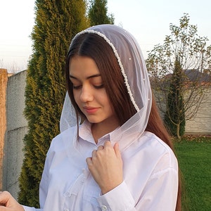 Handmade Scarf for Women / Orthodox Veil and Catholic Chapel