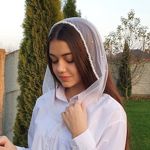 Handmade Scarf for Women / Orthodox Veil and Catholic Chapel