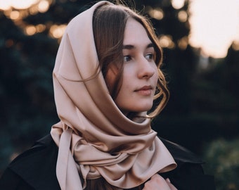 Scarf for Church Soft Silk, Silk Headcovering for Church, Christian Veil