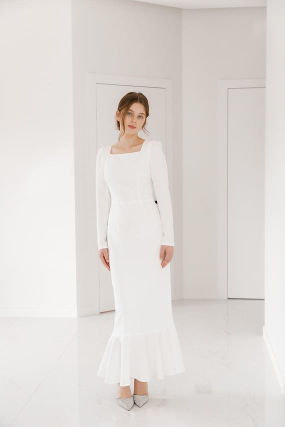 fitted lace wedding dress Womens Fitted Maxi Dress – FEHRNVI