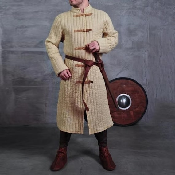 Medieval Printed Gambeson padded under armor dress Costumes Aketon Jacket Medieval Printed Gambeson padded under armor dress Costumes Aketon Jacket