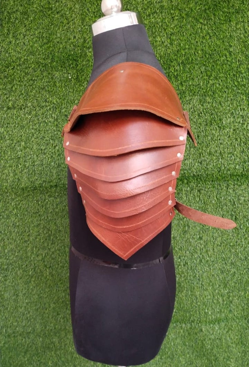 Leather Spaulder SCA Articulated Pauldron Spaulder genuine Etsy
