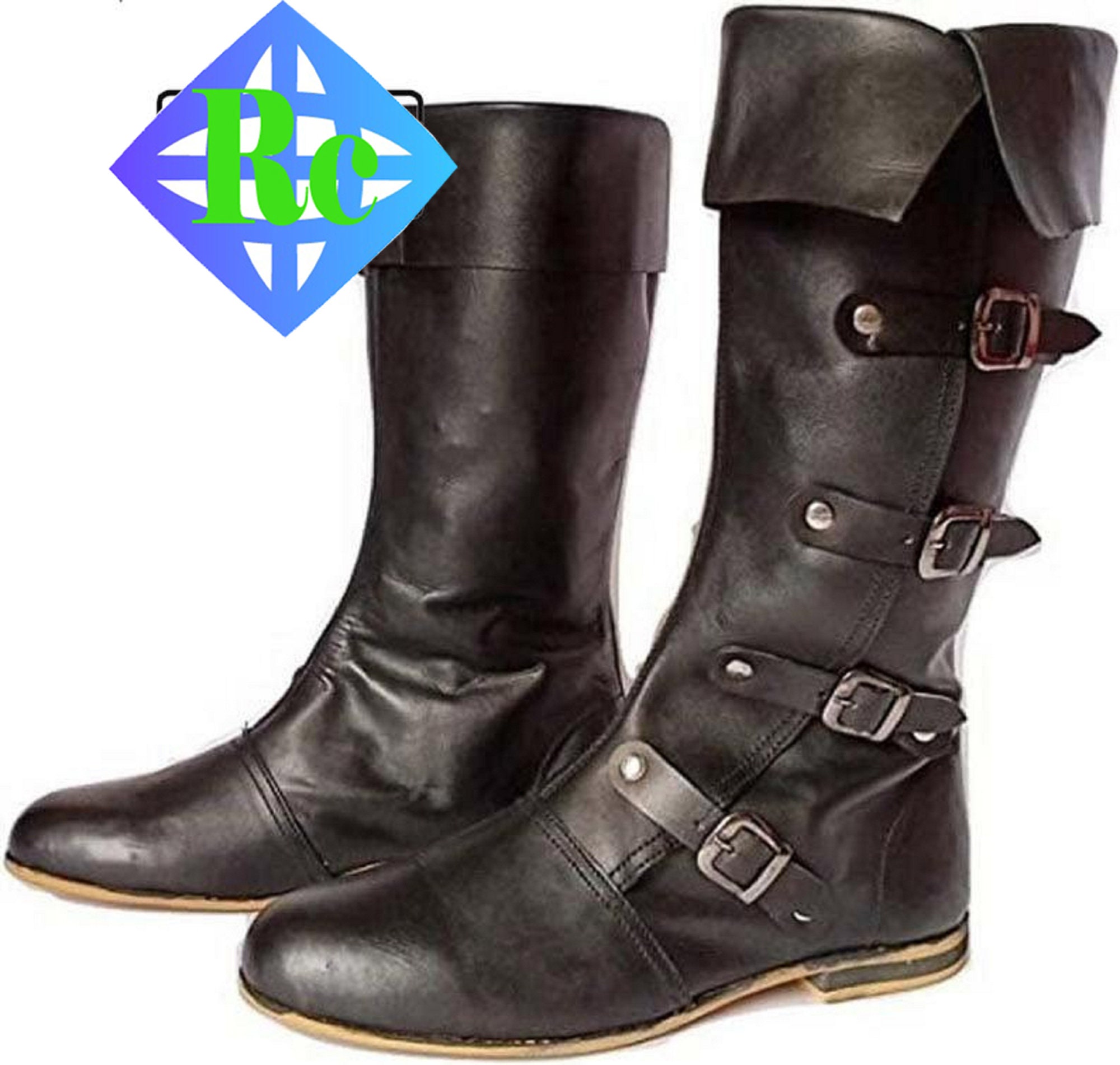 Medieval Leather Boots RENAISSANCE Viking Pirate Boots Mans Etsy UK