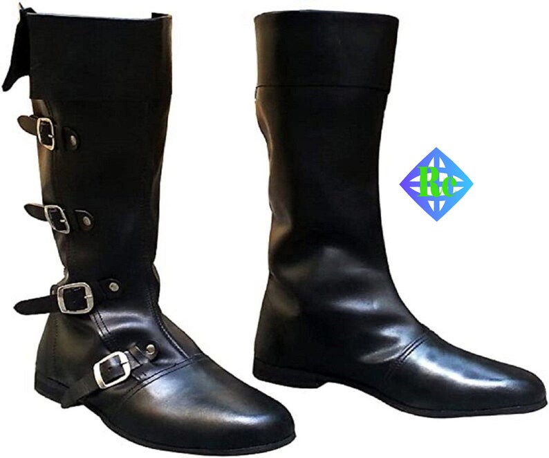 Medieval Leather Boots RENAISSANCE Viking Pirate Boots Mans - Etsy