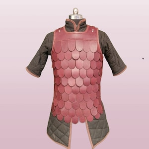 Leather Scale Armor ,Medieval Leather armor set  , Leather scale armor for Larp , Easter day Gifts