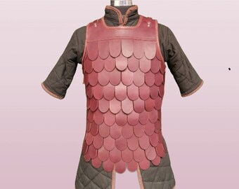 Leather Scale Armor ,Medieval Leather armor set  , Leather scale armor for Larp , Easter day Gifts