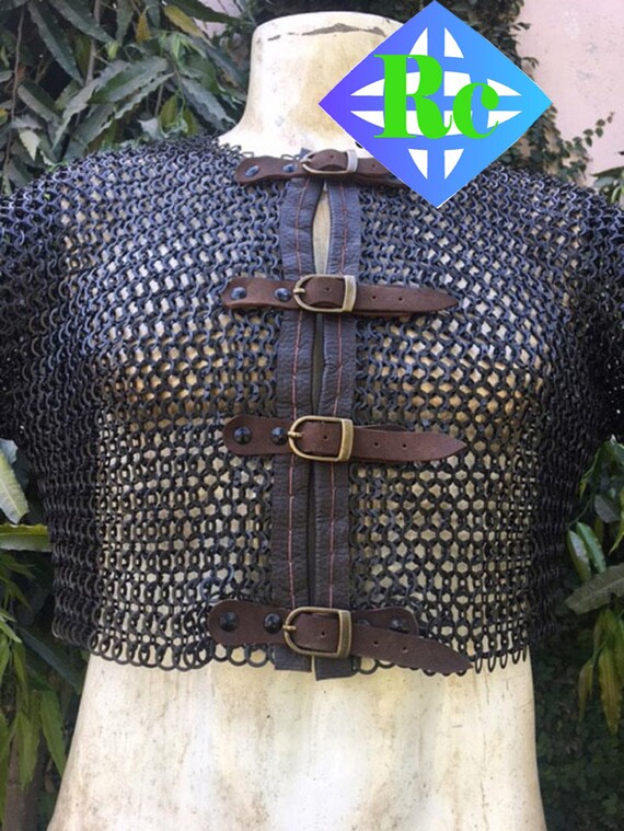Chain Mail Half Shirt Flat Riveted With Solid Rings Chain Mail