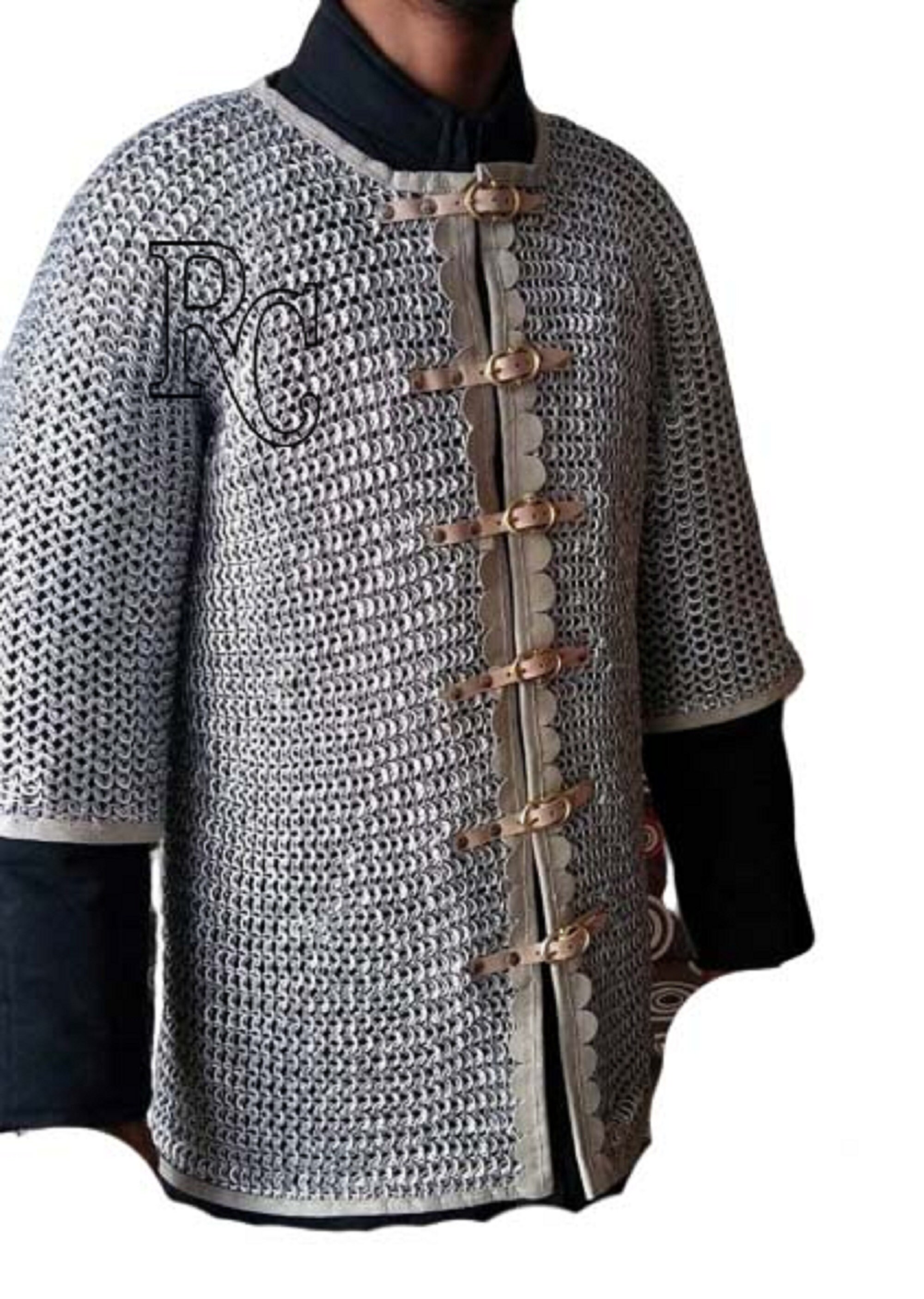Chain mail shirt 10 mm front open aluminum shirt medieval Etsy