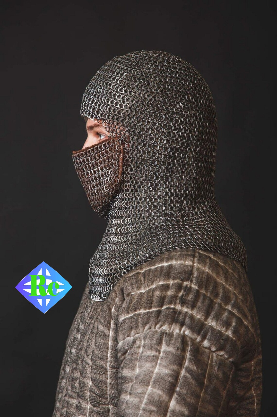 Chain Mail Coif Round Riveted With Washer Coif / Hood With Etsy