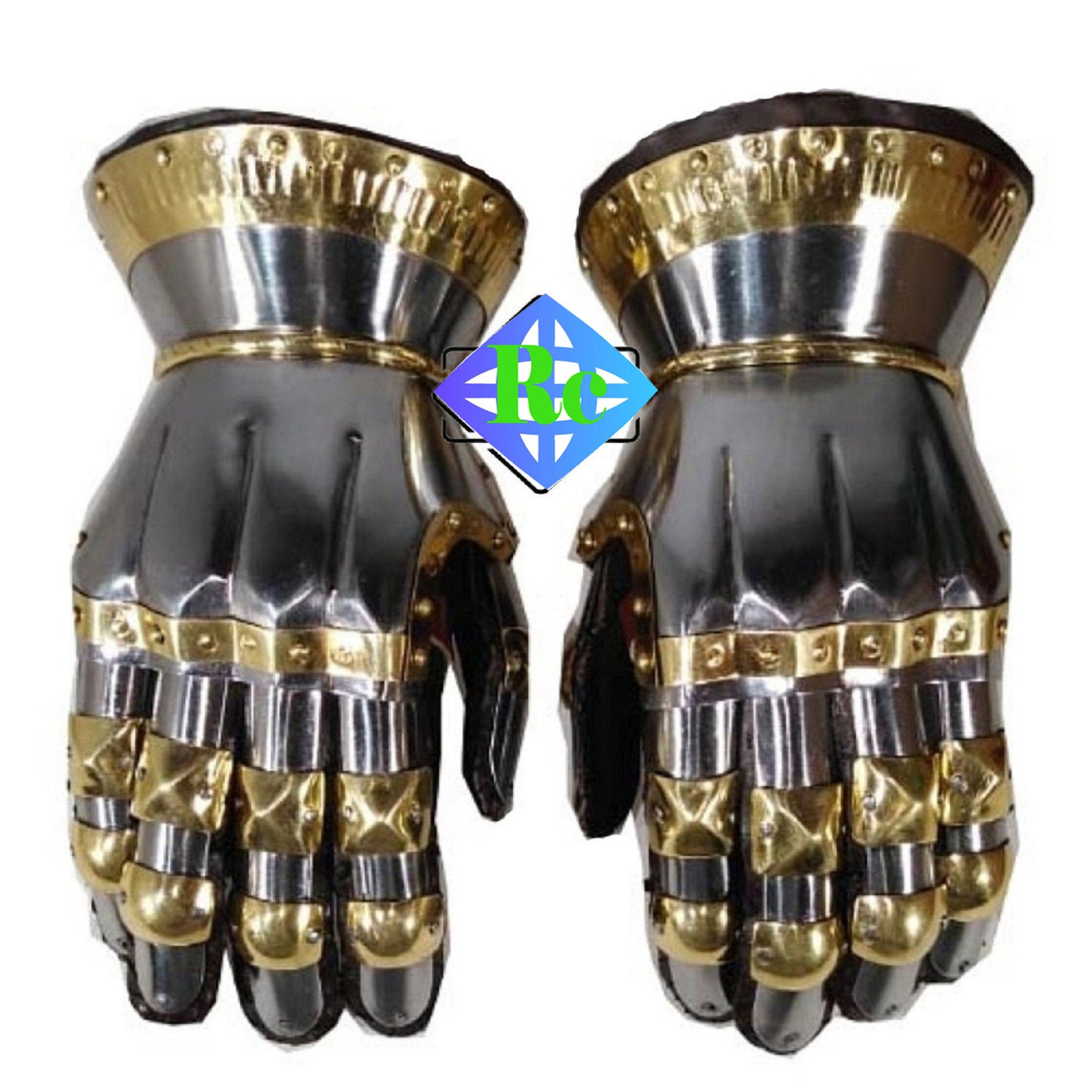 Churburg Gauntlet 16 Gauge Mild Steel Gauntlets Sca Larp Etsy