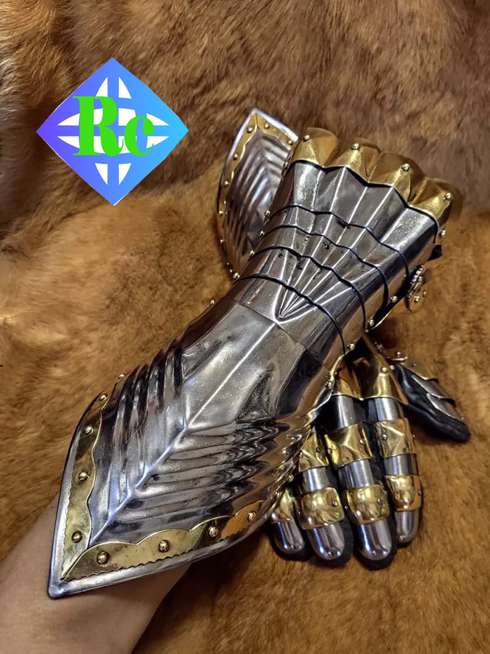 Brass Gauntlets , Gothic Armored Medieval Polished Knights Gauntlets ,gothic  Gauntlets Easter Day Gifts -  Canada