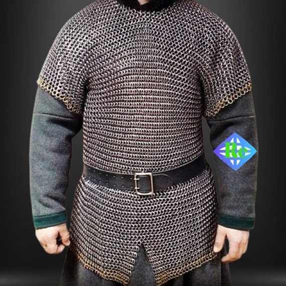 Chainmail Shirt Flat Riveted With Flat Warser Chain Mail Shirt 8 Mm Full  Sleeve Hubergion Shirt Bedst 
