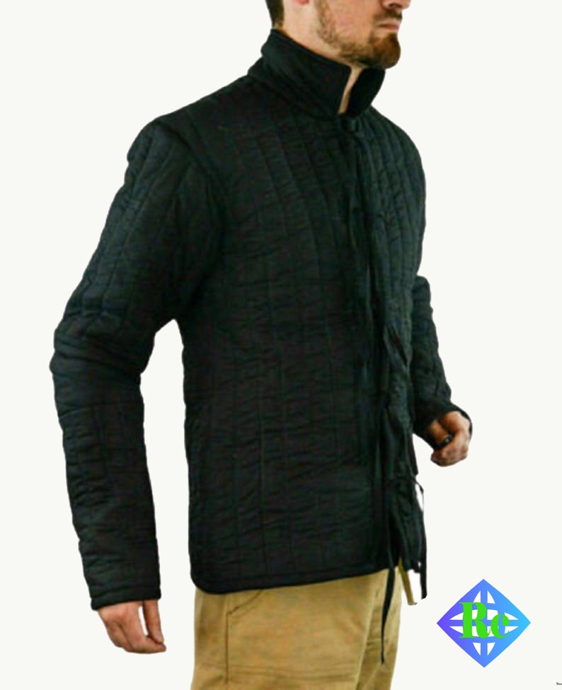 Medieval & Renaissance Viking Black Color Gambeson For Armor Reenactment Medieval & Renaissance Viking Black Color Gambeson For Armor Reenactment