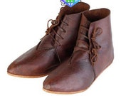Medieval Ankle boots ,Medieval Men Women Ankle Boots, Leather Shoes Drama Theater Cosplay Viking Pirate Dress Shoes