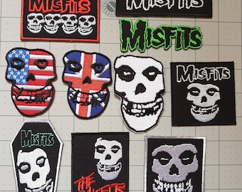 Misfits Blood Iron On Patch Badge Punk Rock Music Band Skull Splatter Halloween