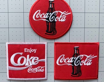 VINTAGE COCA-COLA EMBROIDERED 3/" x 3/" PATCH NOS COKE