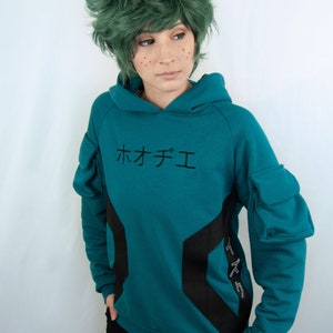Deku costume hoodie clearance