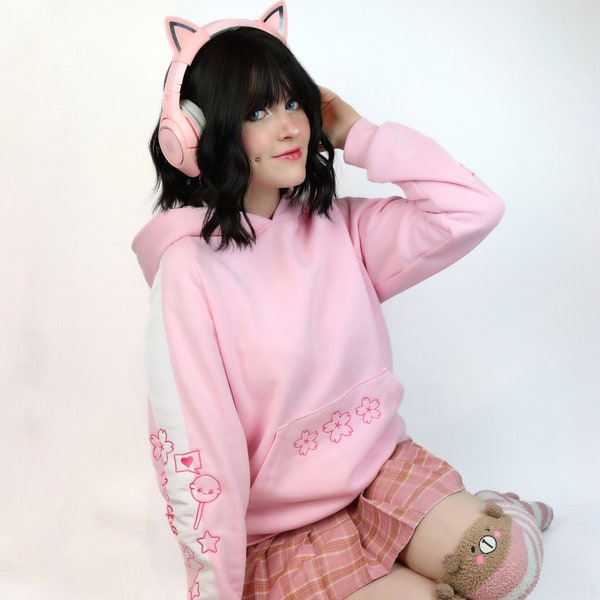 Kawaii | Hoodie | Anime | Pink | Cute | Japan | Sakura | Gamergirl | uwu | waifu | cosplay