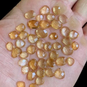 Lot de citrines taille rose, cabochons de citrine jaune naturelle, pierres précieuses à facettes de formes variées pour la création de bijoux, de 8 x 6 à 10 x 8 mm