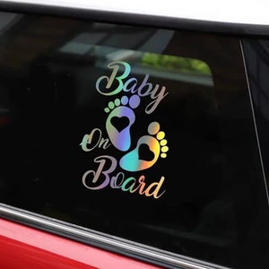 Baby on Board Car Vinyl Decal Sticker | Cute Car Decal | Cute Car Sticker | Girly Decal