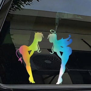 Angel & Devil Vinyl | Decal Sticker | Cute Car Decal | Cute Car Sticker | Girly Decal