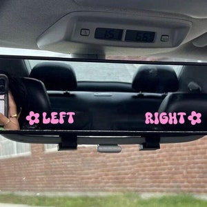 Left & Right Rearview Mirror Decal | Vinyl Decal Sticker | Cute Car Decal | Cute Car Sticker | Girly Decal