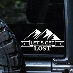 Let’s Get Lost Car Vinyl Decal Sticker | Adventure Car Decal | Cute Car Sticker