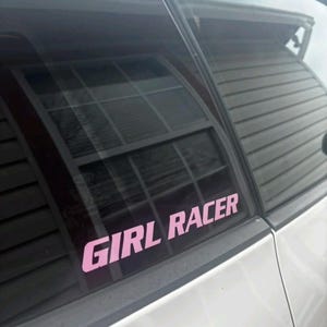 Girl Racer Vinyl Decal Sticker | Decal Sticker | Cute Car Decal | Cute Car Sticker | Girly Decal