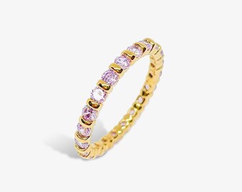 The Valentina Gradient Crystal Band Ring