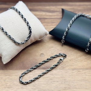 Minimal Silver Bracelet Men ,silver of Men Chain Link Bracelet,high